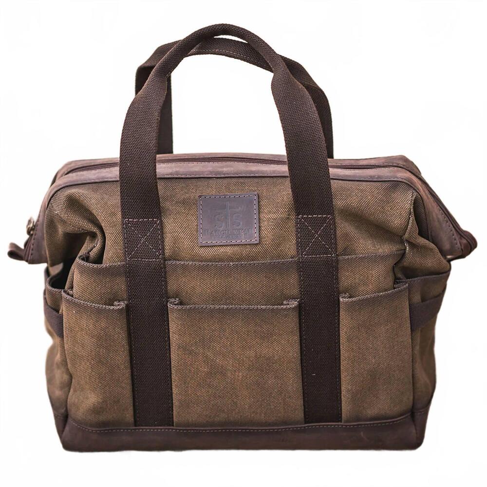 NEW STS RANCHWEAR unisex trailblazer tool tote bag in brown